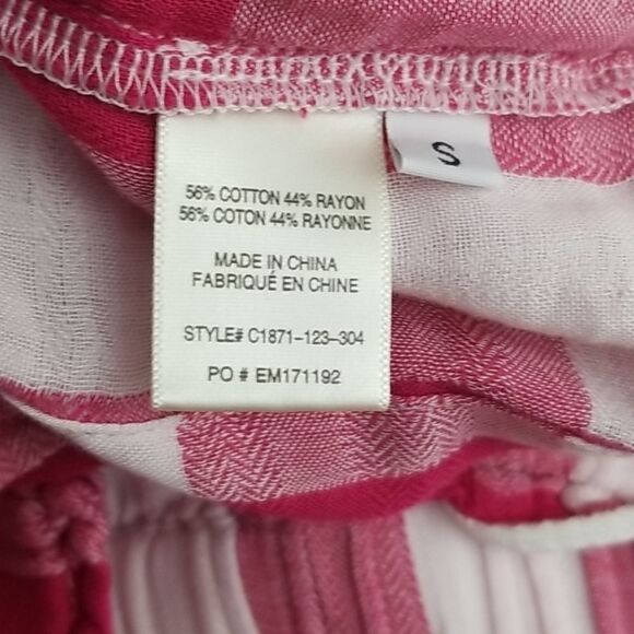 Anthro Cloth & Stone Plaid Off The Shoulder Top Sm - Picture 5 of 7